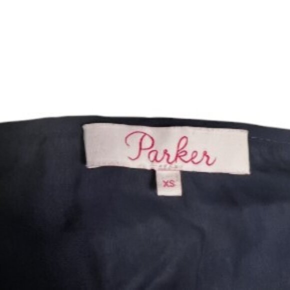 Parker blue V-neck long sleeve ruffle top size XS - Picture 3 of 3